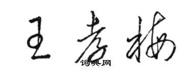 駱恆光王孝梅草書個性簽名怎么寫