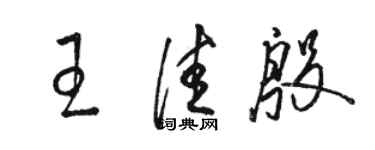 駱恆光王佳殷草書個性簽名怎么寫