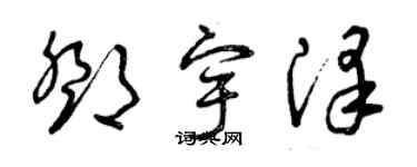 曾慶福鄧宇澤草書個性簽名怎么寫