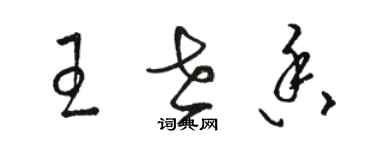 駱恆光王世香草書個性簽名怎么寫