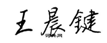 王正良王晨鍵行書個性簽名怎么寫
