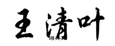 胡問遂王清葉行書個性簽名怎么寫