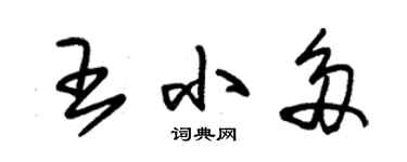 朱錫榮王小多草書個性簽名怎么寫