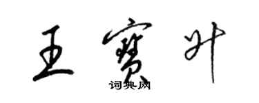 梁錦英王寶升草書個性簽名怎么寫