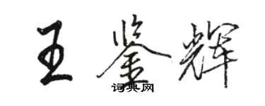 駱恆光王鑑輝行書個性簽名怎么寫