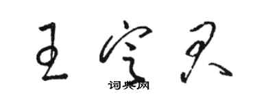 駱恆光王定君草書個性簽名怎么寫