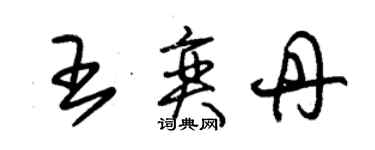 朱錫榮王奕丹草書個性簽名怎么寫