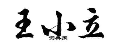 胡問遂王小立行書個性簽名怎么寫
