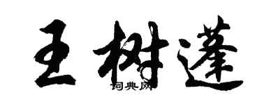 胡問遂王樹蓬行書個性簽名怎么寫