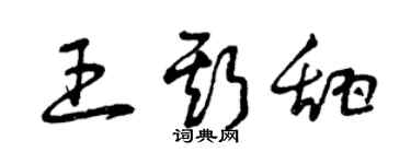 曾慶福王斯甜草書個性簽名怎么寫