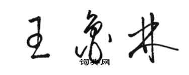 駱恆光王魯林草書個性簽名怎么寫