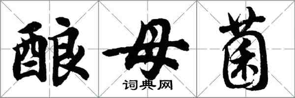 胡問遂釀母菌行書怎么寫