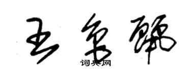 朱錫榮王魯麗草書個性簽名怎么寫