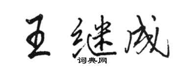 駱恆光王繼成行書個性簽名怎么寫