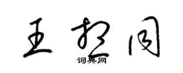 梁錦英王想同草書個性簽名怎么寫