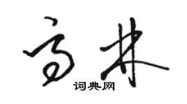 駱恆光高林草書個性簽名怎么寫