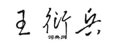 駱恆光王衍兵草書個性簽名怎么寫