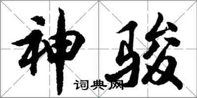 胡問遂神駿行書怎么寫