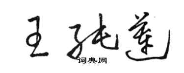 駱恆光王純蓮草書個性簽名怎么寫