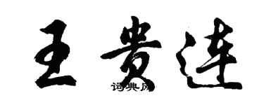 胡問遂王貴連行書個性簽名怎么寫