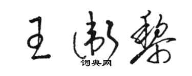 駱恆光王衛黎草書個性簽名怎么寫