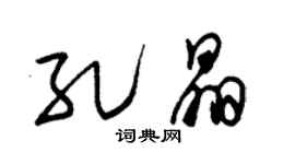朱錫榮孔晶草書個性簽名怎么寫