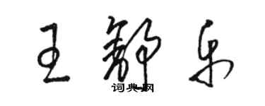 駱恆光王舒樂草書個性簽名怎么寫