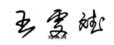 朱錫榮王雯斌草書個性簽名怎么寫