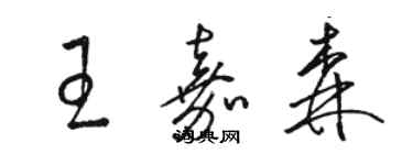 駱恆光王嘉森草書個性簽名怎么寫