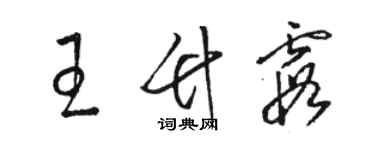 駱恆光王竹霞草書個性簽名怎么寫