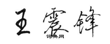 駱恆光王震鋒行書個性簽名怎么寫