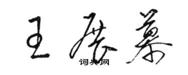 駱恆光王展慕草書個性簽名怎么寫