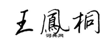 王正良王鳳桐行書個性簽名怎么寫