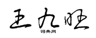 曾慶福王九旺草書個性簽名怎么寫