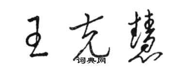 駱恆光王克慧草書個性簽名怎么寫