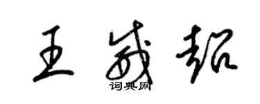 梁錦英王威超草書個性簽名怎么寫