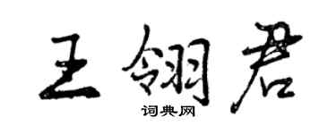 曾慶福王翎君行書個性簽名怎么寫