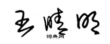 朱錫榮王晴明草書個性簽名怎么寫