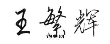 駱恆光王繁輝行書個性簽名怎么寫