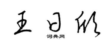 梁錦英王日欣草書個性簽名怎么寫