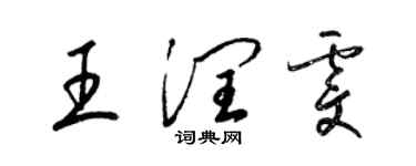 梁錦英王潤雯草書個性簽名怎么寫