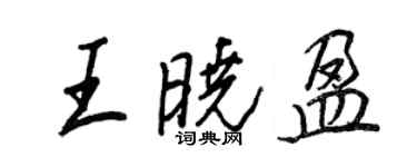 王正良王曉盈行書個性簽名怎么寫