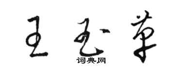 駱恆光王玉革草書個性簽名怎么寫