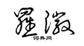 曾慶福羅徽草書個性簽名怎么寫