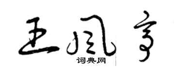 曾慶福王風亭草書個性簽名怎么寫