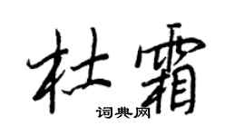 王正良杜霜行書個性簽名怎么寫