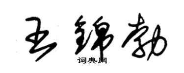 朱錫榮王錦勃草書個性簽名怎么寫
