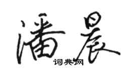 駱恆光潘晨行書個性簽名怎么寫