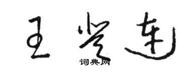 駱恆光王登連草書個性簽名怎么寫