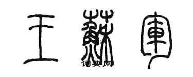 陳墨王蘇軍篆書個性簽名怎么寫